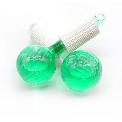 Roller azul para el rostro Masajeadores para la piel fría para el rostro Globos de hielo verdes Dispositivo de masaje de enfriamiento y apretamiento
