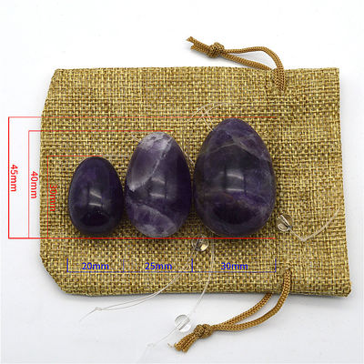 Huevos de Yoni de Jade tallados Ametista Onyex Huevos de mármol con técnica de Jade