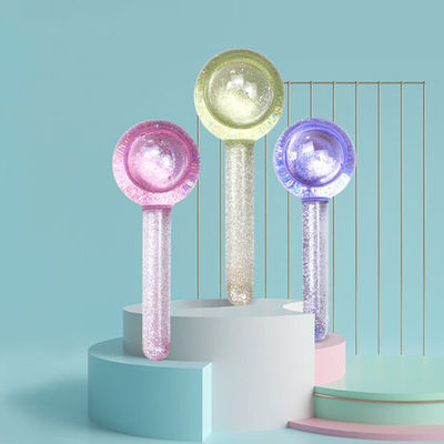 Herramienta de masaje facial contra el envejecimiento Globos de hielo Brillos para enfriar la cara Cuello y ojos Apretar la piel Vidrio borosilicato