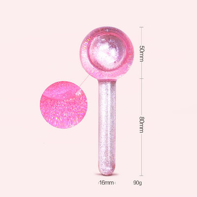 Herramienta de masaje facial contra el envejecimiento Globos de hielo Brillos para enfriar la cara Cuello y ojos Apretar la piel Vidrio borosilicato