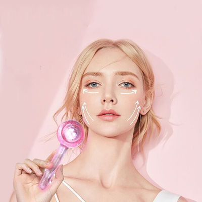 Herramienta de masaje facial contra el envejecimiento Globos de hielo Brillos para enfriar la cara Cuello y ojos Apretar la piel Vidrio borosilicato
