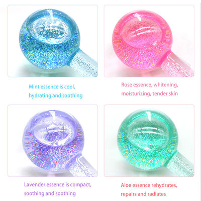 Herramienta de masaje facial contra el envejecimiento Globos de hielo Brillos para enfriar la cara Cuello y ojos Apretar la piel Vidrio borosilicato