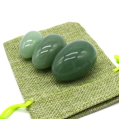 Técnico pulido 100% natural verde huevos de sexo de jade vaginal pelotas Ben Wa para mujeres