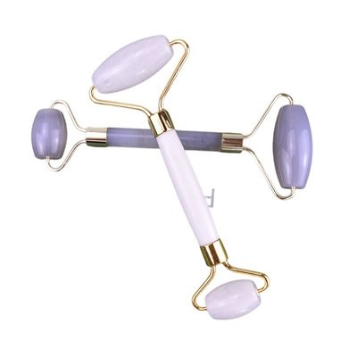 Herramientas de masaje Mejor vendedor Natural Jade Blanco Guasha Roller Masaje Facial Bola Gua Sha Roller Masajista Para Masajeador Facial