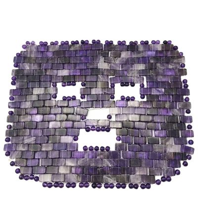 Tecnología pulida Belleza natural Máscara de piedra de jade para la diosa de la amatista Envases de belleza facial OEM