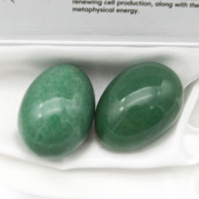Artesanía de perforación de agujeros Nefrita huevos de jade para el ejercicio de Yoni Yoni Set de 3