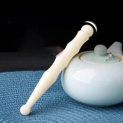 14.5cm Resina de doble cabeza Acupuntura para masaje facial y herramienta de estimulación linfática