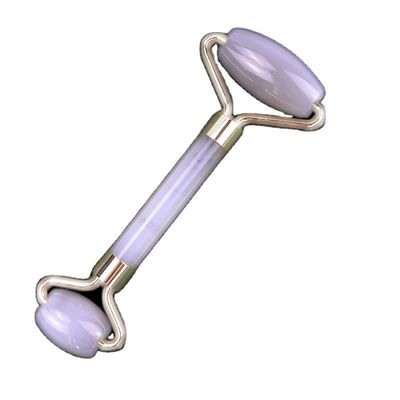 Roller de ágata gris para masaje facial para cuidado natural de la piel y adelgazamiento facial