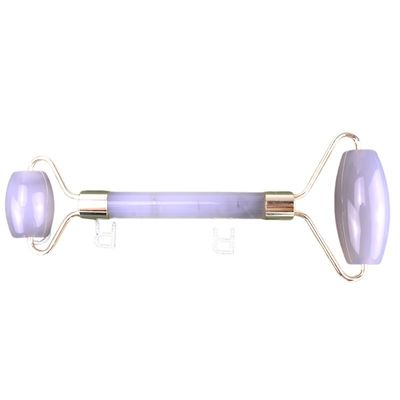 Roller de ágata gris para masaje facial para cuidado natural de la piel y adelgazamiento facial