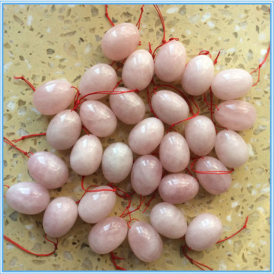 Mediano tamaño huevos de cuarzo rosa yoni 2024 producto de tendencia para la terapia de rehabilitación