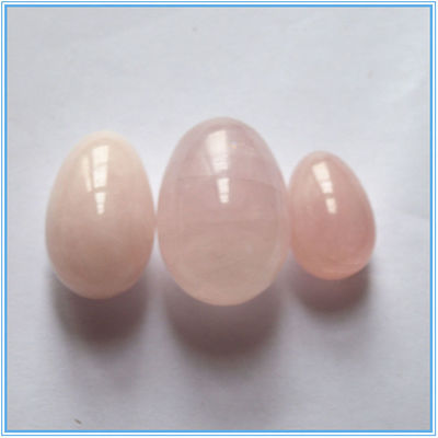 Mediano tamaño huevos de cuarzo rosa yoni 2024 producto de tendencia para la terapia de rehabilitación