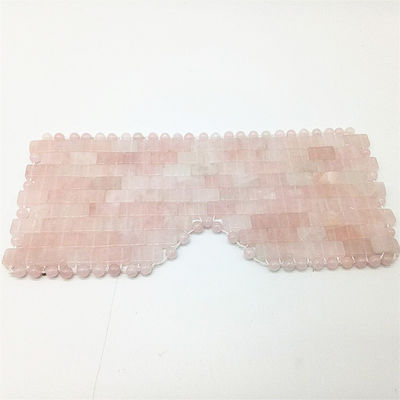OEM acepta la máscara de ojos rosa rosa de cuarzo piedra preciosa natural de jade máscara de sueño para antienvejecimiento caliente o frío en 2024