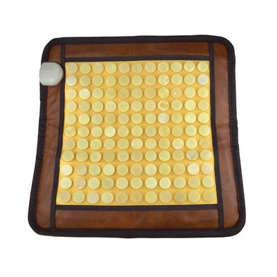 Cojín de jade natural cubierto de cuero PU para masaje corporal que te mantiene caliente en invierno y fresco en verano
