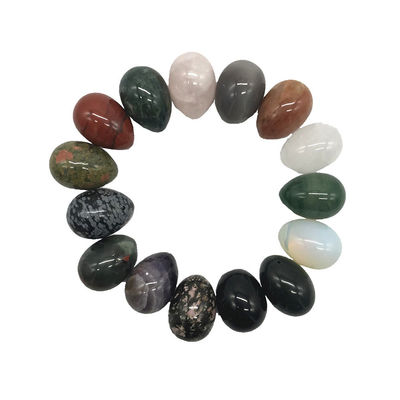Colorido estilo de arte popular piedra preciosa natural Jade Yoni huevos La adición perfecta a su rutina de salud vaginal