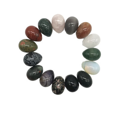 Colorido estilo de arte popular piedra preciosa natural Jade Yoni huevos La adición perfecta a su rutina de salud vaginal