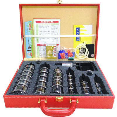 Herramientas de masaje Conjunto de ventosas de vidrio al vacío China Aspirada Terapia de ventosas de presión negativa para el dolor muscular de la celulitis