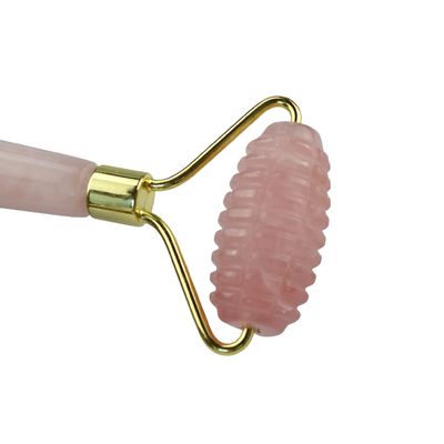 Herramienta de masaje facial 100% de cuarzo rosa natural Gua Sha Jade Roller para cuidado de la piel y herramientas de masaje