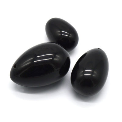 Escrito a mano 2024 Obsidiano Negro Yoni Huevos Kegel Herramienta de ejercicios para la salud y el bienestar de las mujeres