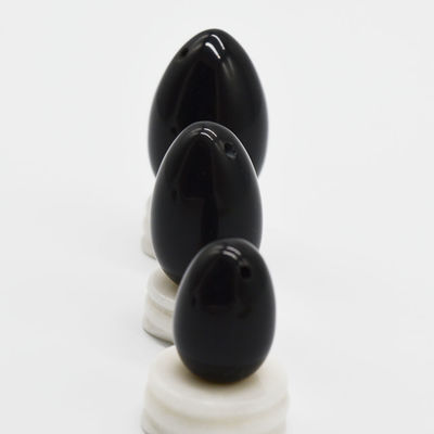 Escrito a mano 2024 Obsidiano Negro Yoni Huevos Kegel Herramienta de ejercicios para la salud y el bienestar de las mujeres