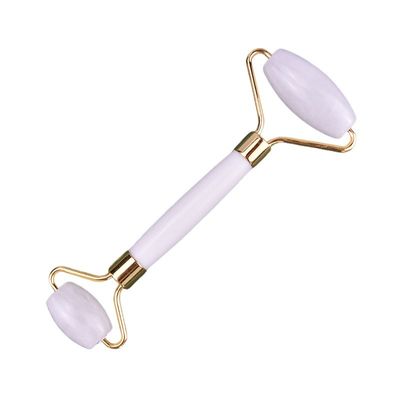 Roller de Jade Blanco Natural Guasha Masajeador de belleza facial Herramientas de masaje facial Gua Sha Antienvejecimiento Logotipo personalizado para masaje facial