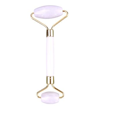 Roller de Jade Blanco Natural Guasha Masajeador de belleza facial Herramientas de masaje facial Gua Sha Antienvejecimiento Logotipo personalizado para masaje facial