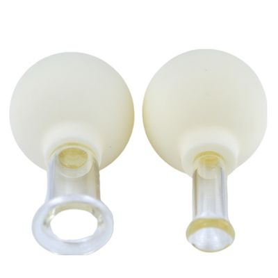2pcs Guasha Facial de eliminación de arrugas Cuidado de la piel Spa Salón de belleza Copas de terapia 2024 de vidrio de silicona de vacío de succión de ventosas