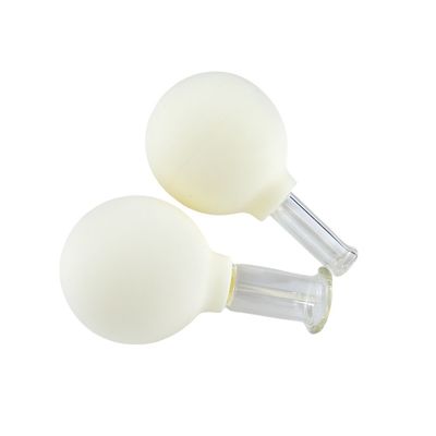 2pcs Guasha Facial de eliminación de arrugas Cuidado de la piel Spa Salón de belleza Copas de terapia 2024 de vidrio de silicona de vacío de succión de ventosas