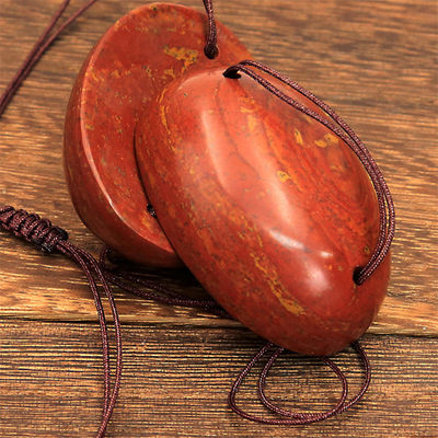Máscara para los ojos de Piedra Bian Roja Natural para masaje de cuerpo completo Piedra de energía caliente y fría Comprima herramienta de alivio de la fatiga ocular