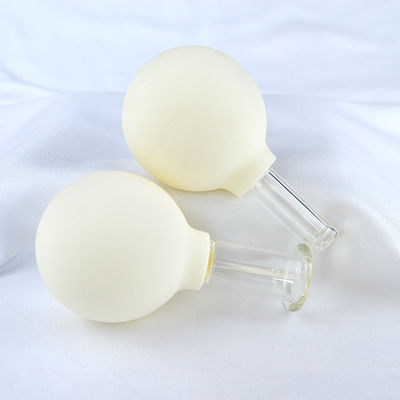 2pcs Guasha Facial de eliminación de arrugas Cuidado de la piel Spa Salón de belleza Copas de terapia 2024 de vidrio de silicona de vacío de succión de ventosas