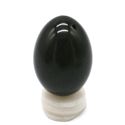 Nefrita en forma de huevo Kegel huevos de jade piedra natural Yoni huevos 40 * 30mm
