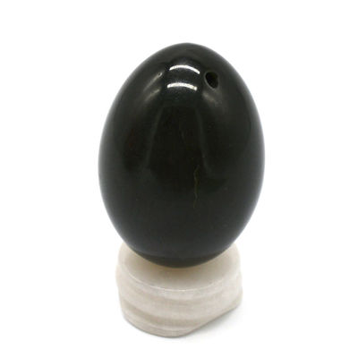 Nefrita en forma de huevo Kegel huevos de jade piedra natural Yoni huevos 40 * 30mm