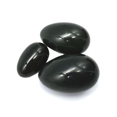 Huevos Yoni de Nefrita de Jade Verde Certificado para Mujeres Kegel Hecho en 43 * 30mm Tamaño Característica Regional
