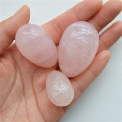 Huevos Yoni de cuarzo rosa para entrenamiento muscular PC y ejercicio de Kegel femenino