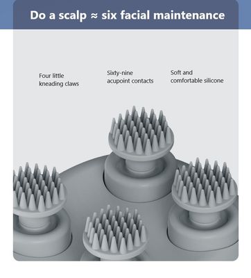 Masaje muscular impermeable Vibración portátil Cabeza de masaje eléctrico masajeador de cuero cabelludo masajeador Gua Sha Mini Cabeza Guasha máquina