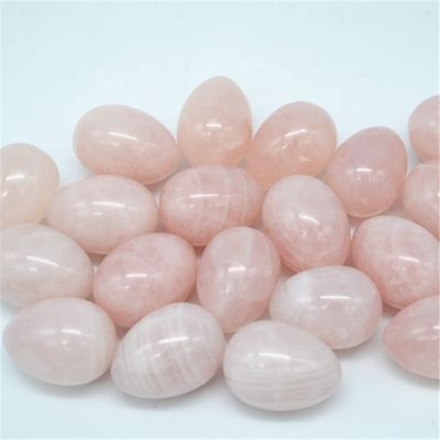 Huevos Yoni de cuarzo rosa para entrenamiento muscular PC y ejercicio de Kegel femenino