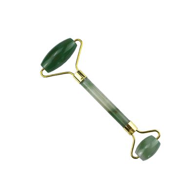 Equipo de masaje facial Aventurine verde Gua Sha Jade Roller de piedra Guasha Roller para masajeador facial