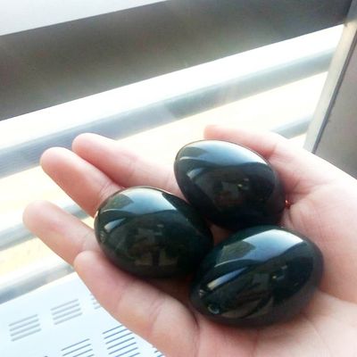 Cristal material de cuentas sueltas Nefrita verde Jade Yoni huevos para el endurecimiento y fortalecimiento vaginal