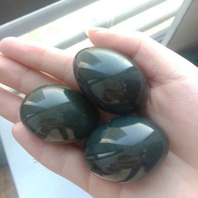 Cristal material de cuentas sueltas Nefrita verde Jade Yoni huevos para el endurecimiento y fortalecimiento vaginal