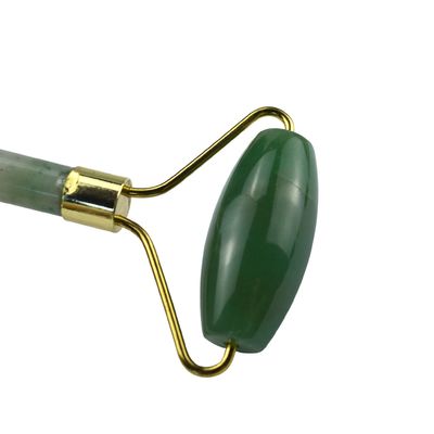 Equipo de masaje facial Aventurine verde Gua Sha Jade Roller de piedra Guasha Roller para masajeador facial