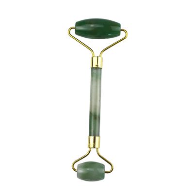 Equipo de masaje facial Aventurine verde Gua Sha Jade Roller de piedra Guasha Roller para masajeador facial