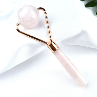 Roller de hielo facial de cuarzo rosa Guasha 100% cristal natural Gua Sha Masajista para herramienta de belleza rosa Masaje facial Cristal rosa