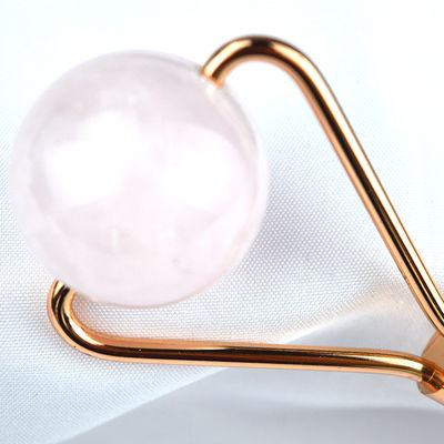 Roller de hielo facial de cuarzo rosa Guasha 100% cristal natural Gua Sha Masajista para herramienta de belleza rosa Masaje facial Cristal rosa