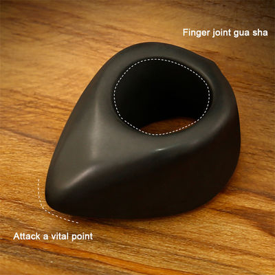 Anillo de masaje Gua Sha de Piedra Bian Negro Natural para todo el cuerpo Masajista de acupuntura manual Masaje de meridianos de manos y pies