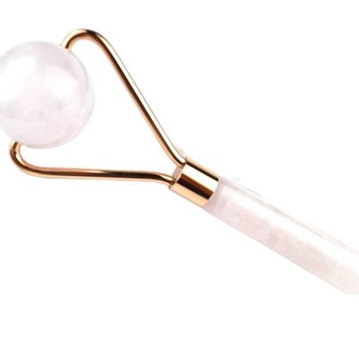 Rosé Cuarzo Facial Gua Sha Roller y Piedra Natural de raspado Placa su secreto para un masaje facial relajante