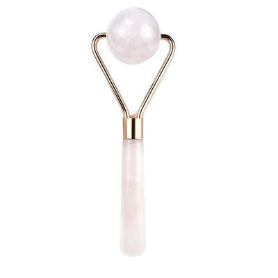 Rosé Cuarzo Facial Gua Sha Roller y Piedra Natural de raspado Placa su secreto para un masaje facial relajante