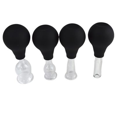 Herramientas de masaje Cupa de succión de vidrio de silicona Conjunto para la cara Guasha Eliminación de arrugas Cuidado de la piel Spa Salón de belleza Cupa de terapia