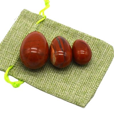 Huevos de Jade Triturados de Jaspe Rojo huevos de Yoni naturales para la salud fisiológica de la mujer OEM aprobado