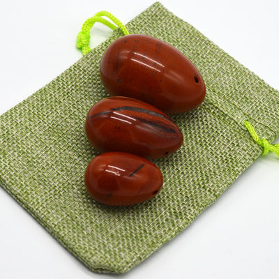 Huevos de Jade Triturados de Jaspe Rojo huevos de Yoni naturales para la salud fisiológica de la mujer OEM aprobado