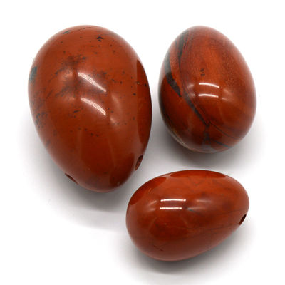 Huevos de Jade Triturados de Jaspe Rojo huevos de Yoni naturales para la salud fisiológica de la mujer OEM aprobado