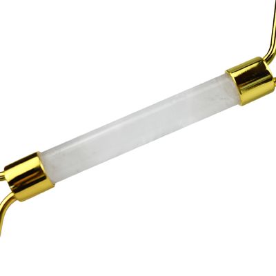 Logotipo personalizado Verde Aventurine Facial Jade Roller Gua Sha Herramientas de mango de cristal Masajista para masaje de cara ojo cuello en 2024